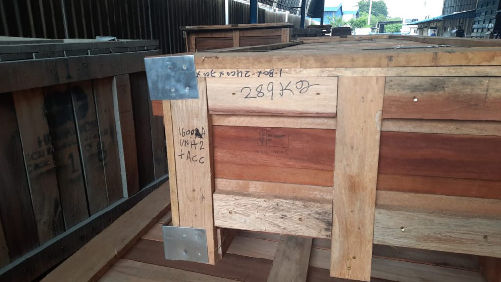 Wooden Case with a weight of 289 KG